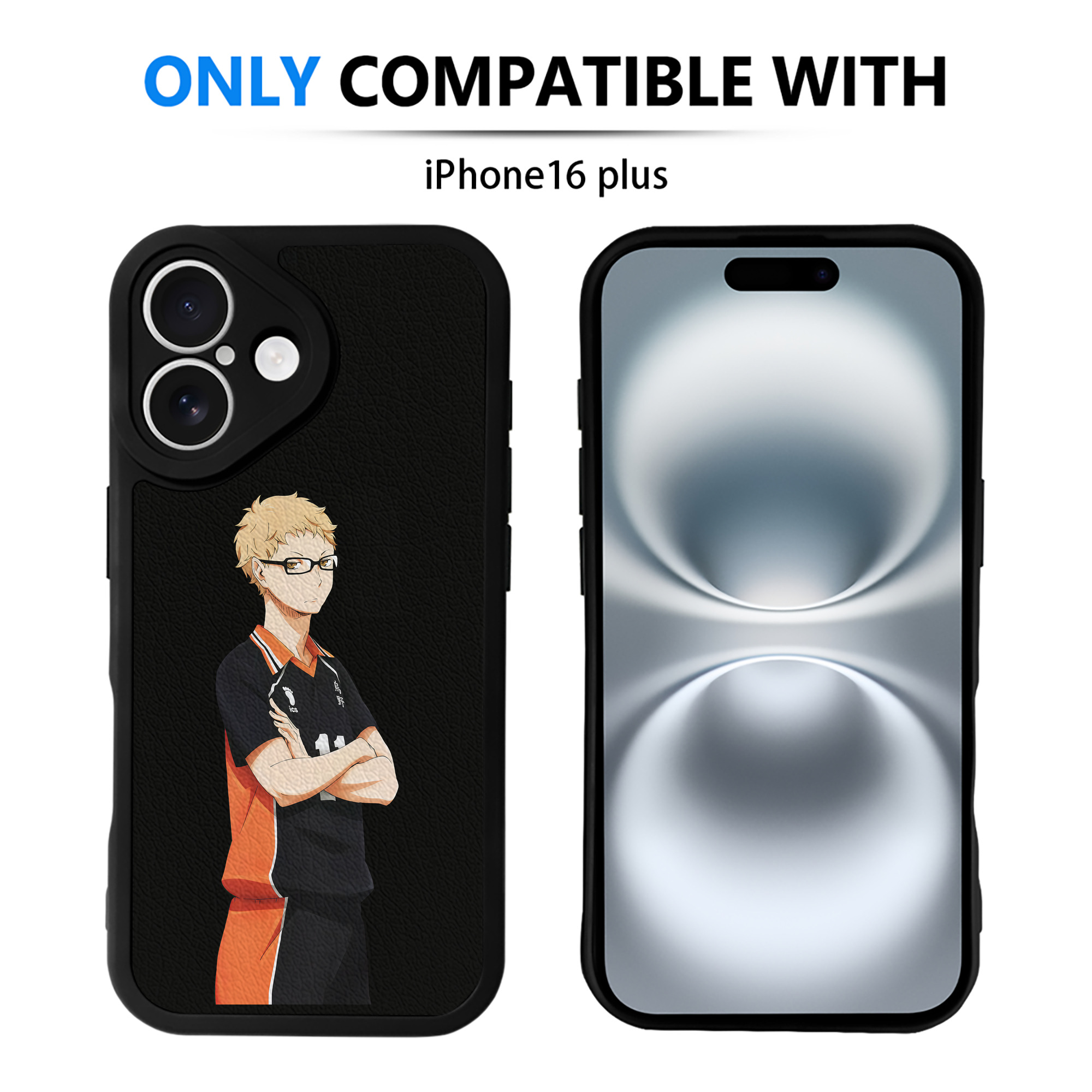 （画像用） ハイキュー!! Haikyu!! 【iPhone 16シリーズ対応】シリコンスマホケース（レザー調） 材質：シリコン